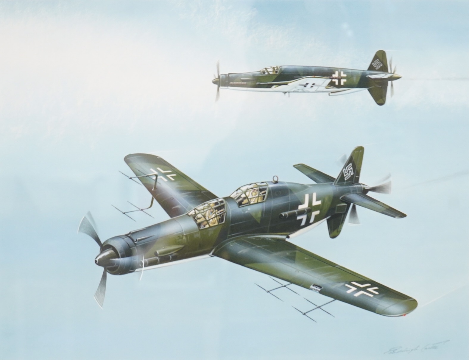 Peter Endsleigh Castle (1918-2008), Dornier Aircraft, signed, gouache, 33 x 42cm
